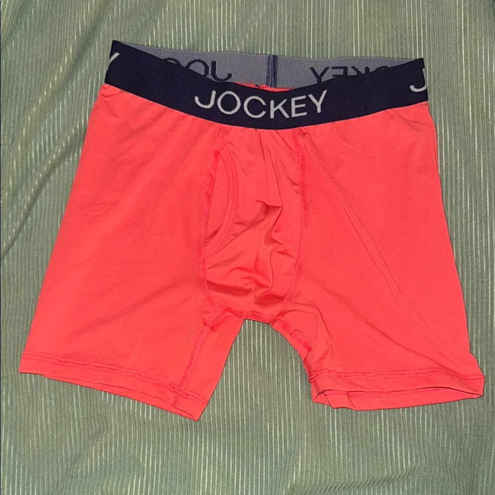🆕 Jockey Men's Peach Boxer Briefs Small NWOT